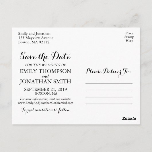 Afbeelding sparen het Briefkaart van de Datum, Lan (Achterkant)