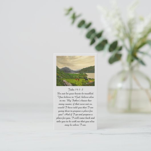 Afbeelding Sympathie Memorial Prayer Kaart Visitekaartje (Staand voorkant)