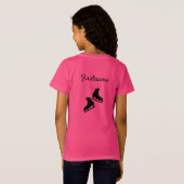 Afbeelding T-shirt Skating Beste zwarte roze gevoe (Achterkant volledig)
