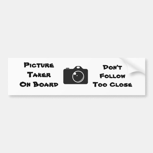 Afbeelding Taker Bumpersticker (Voorkant)