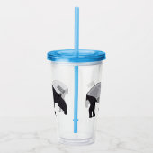 Afbeelding Tapir cartoon Acryl Drinkbeker (Rechts)