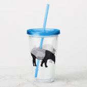 Afbeelding Tapir cartoon Acryl Drinkbeker (Achterkant)