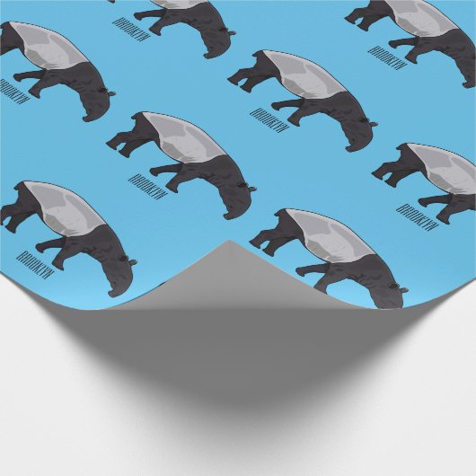 Afbeelding Tapir cartoon Cadeaupapier (Hoek)