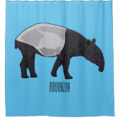 Afbeelding Tapir cartoon Douchegordijn (Voorkant)