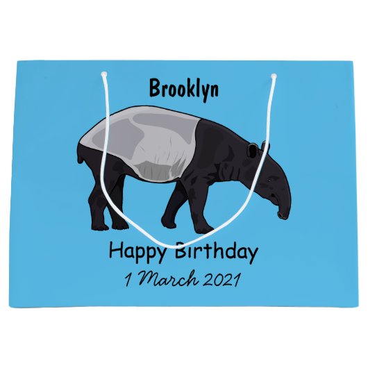 Afbeelding Tapir cartoon Groot Cadeauzakje (Voorkant)