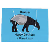 Afbeelding Tapir cartoon Groot Cadeauzakje (Achterkant)