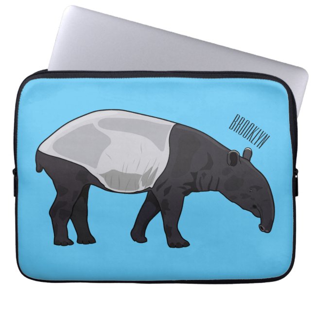 Afbeelding Tapir cartoon Laptop Sleeve (Voorkant)