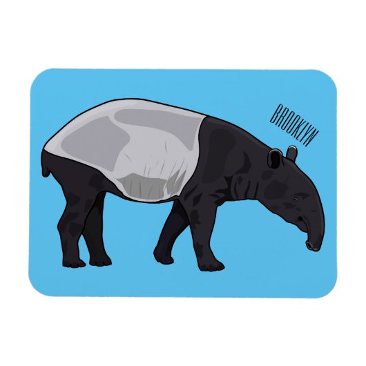 Afbeelding Tapir cartoon Magneet (Horizontaal)
