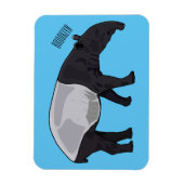 Afbeelding Tapir cartoon Magneet (Verticaal)