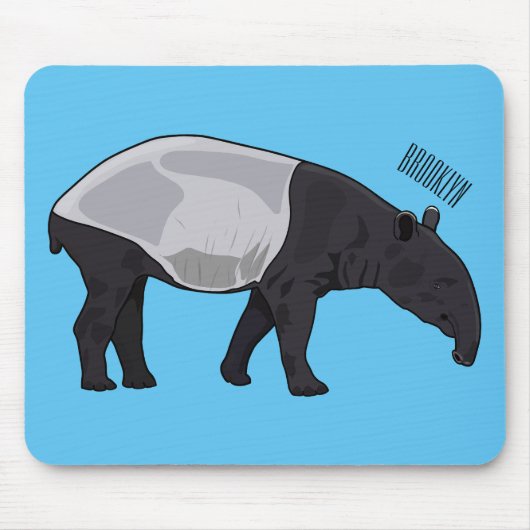 Afbeelding Tapir cartoon Muismat (Voorkant)