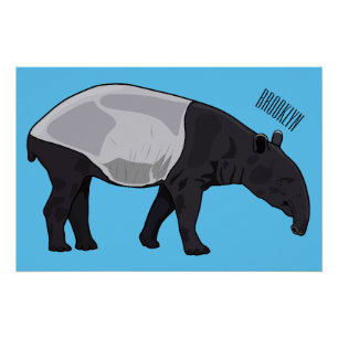 Afbeelding Tapir cartoon Perfect Poster