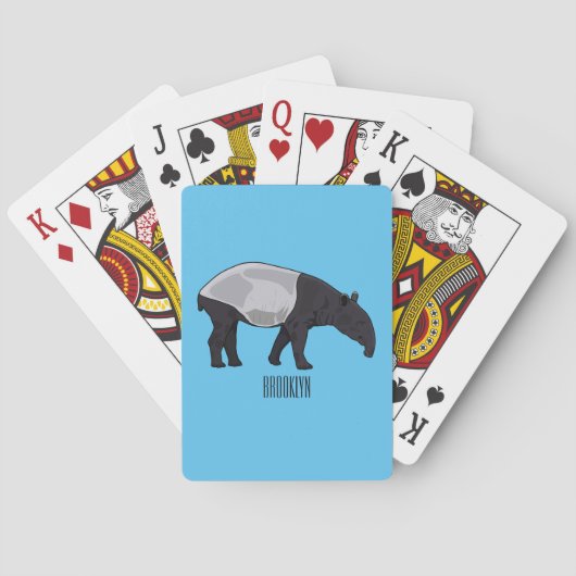 Afbeelding Tapir cartoon Pokerkaarten (Achterkant)