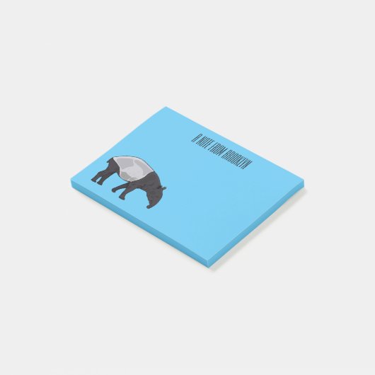 Afbeelding Tapir cartoon Post-it® Notes (Schuin)