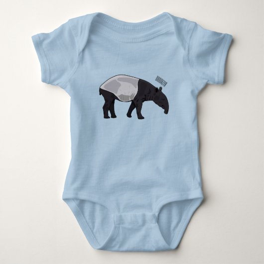Afbeelding Tapir cartoon Romper (Voorkant)
