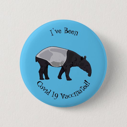 Afbeelding Tapir cartoon Ronde Button 5,7 Cm (Voorkant)