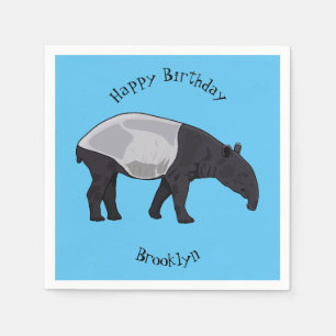 Afbeelding Tapir cartoon Servet
