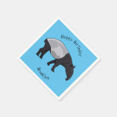 Afbeelding Tapir cartoon Servet (Hoek)