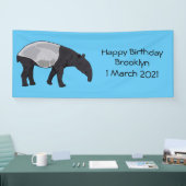 Afbeelding Tapir cartoon Spandoek (Beurs)
