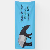 Afbeelding Tapir cartoon Spandoek (Verticaal)