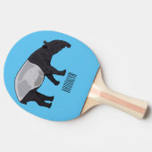 Afbeelding Tapir cartoon Tafeltennisbatje (Zijkant)