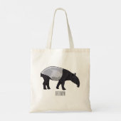 Afbeelding Tapir cartoon Tote Bag (Achterkant)