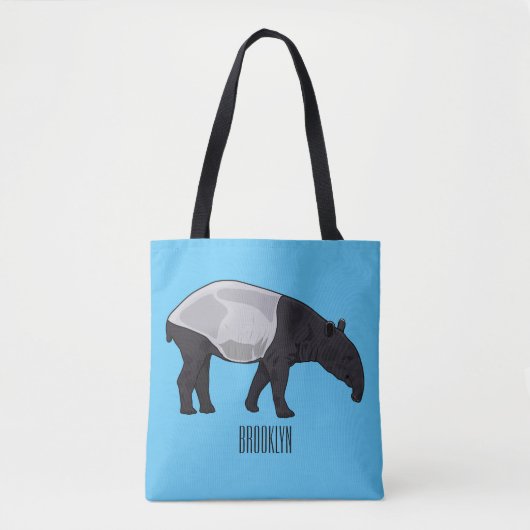 Afbeelding Tapir cartoon Tote Bag (Voorkant)