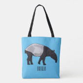 Afbeelding Tapir cartoon Tote Bag (Achterkant)