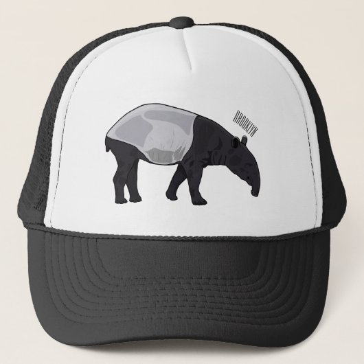 Afbeelding Tapir cartoon Trucker Pet (Voorkant)