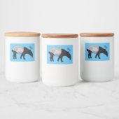 Afbeelding Tapir cartoon Voedselcontainer Etiket (Flessen)