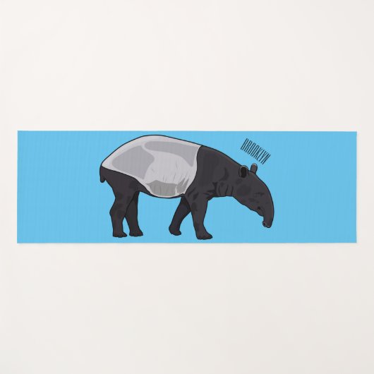 Afbeelding Tapir cartoon Yogamat (Voorkant (horizontaal))