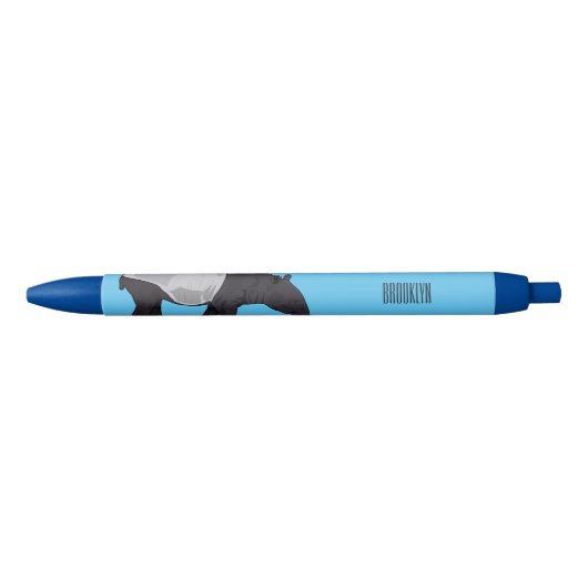Afbeelding Tapir cartoon Zwarte Inkt Pen (Voorkant)