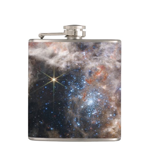 Afbeelding Tarantula Nebula van JWST Heupfles (Voorkant)