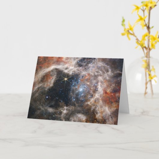 Afbeelding Tarantula Nebula van JWST Kaart (Gele Bloem)