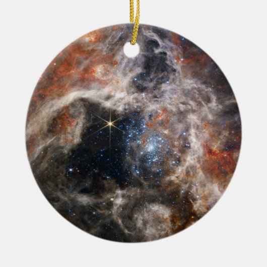 Afbeelding Tarantula Nebula van JWST Keramisch Ornament (Voorkant)