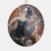 Afbeelding Tarantula Nebula van JWST Keramisch Ornament (Links)