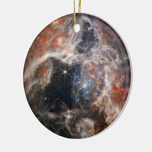Afbeelding Tarantula Nebula van JWST Keramisch Ornament (Links)
