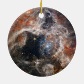 Afbeelding Tarantula Nebula van JWST Keramisch Ornament (Achterkant)