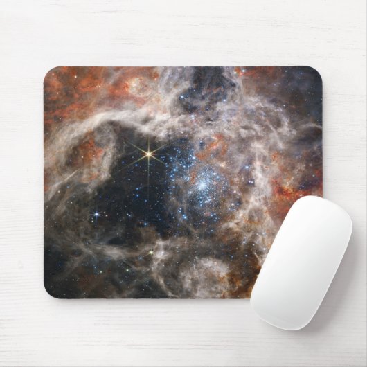 Afbeelding Tarantula Nebula van JWST Muismat (Met muis)