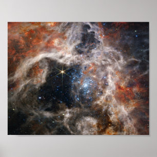 Afbeelding Tarantula Nebula van JWST Poster