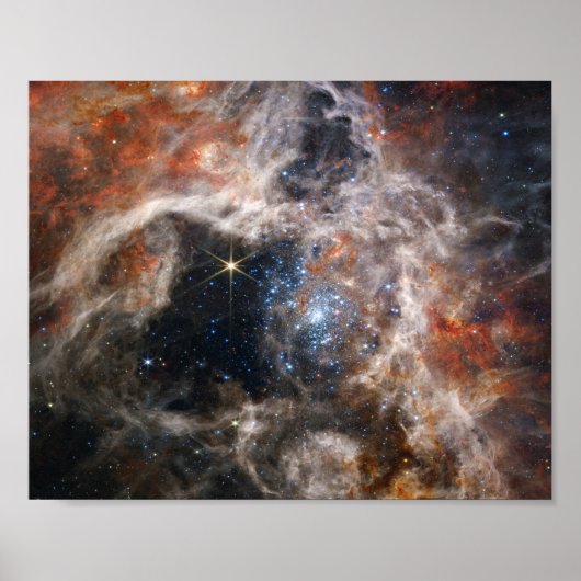 Afbeelding Tarantula Nebula van JWST Poster (Voorkant)