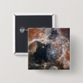 Afbeelding Tarantula Nebula van JWST Vierkante Button 5,1 Cm (Voorkant /achterkant)