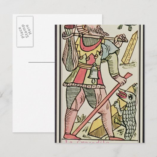 Afbeelding, tarotkaart, Frans Briefkaart (Voorkant / Achterkant)