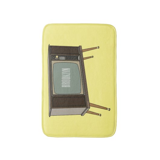 Afbeelding televisie-cartoon badmat (Voorkant Verticaal)