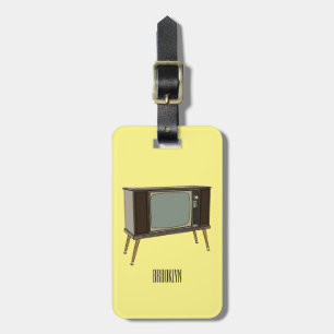 Afbeelding televisie-cartoon bagagelabel