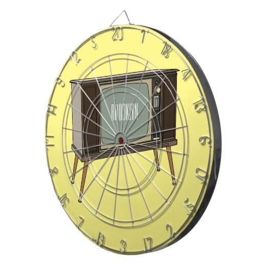 Afbeelding televisie-cartoon dartbord (Voorkant Rechts)