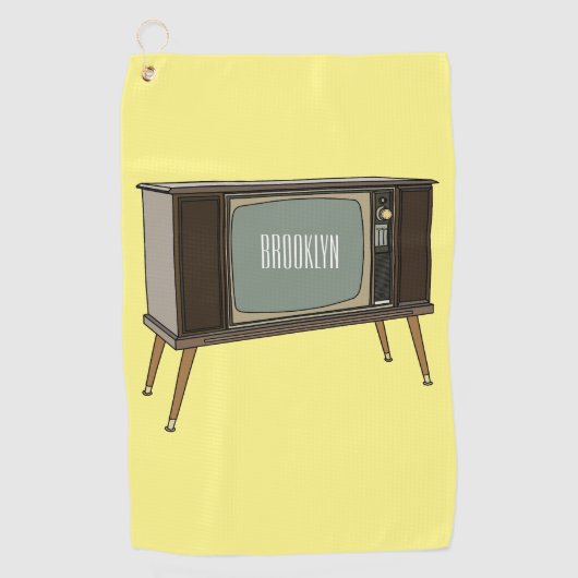 Afbeelding televisie-cartoon golfhanddoek (Voorkant)