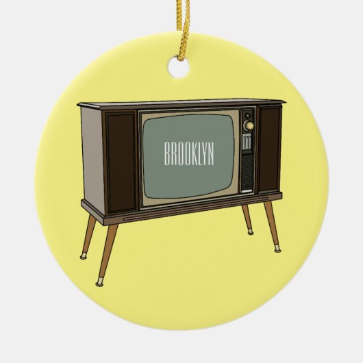 Afbeelding televisie-cartoon keramisch ornament (Voorkant)