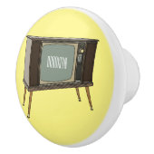 Afbeelding televisie-cartoon keramische knop (Rechts)