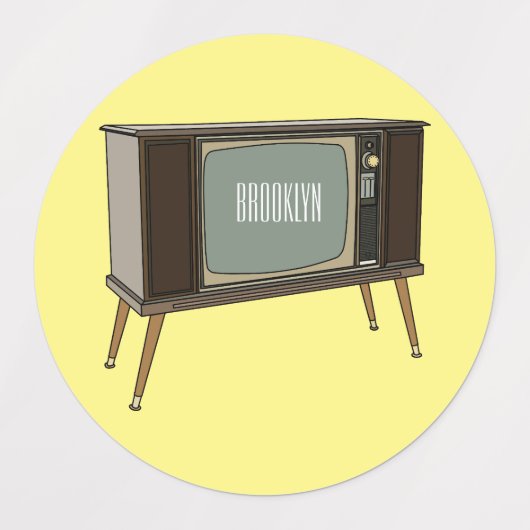Afbeelding televisie-cartoon labels (Design 2)