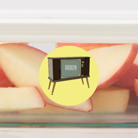 Afbeelding televisie-cartoon labels (Aangebracht)